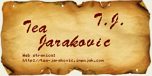 Tea Jaraković vizit kartica
